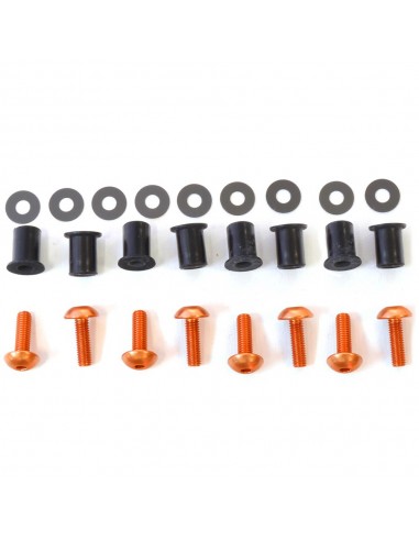 Kit tornillería de cúpula aluminio Pro-Bolt Naranja SK190O