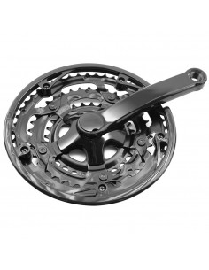 Triple plato y bielas plastificadas. Bicicleta 24"