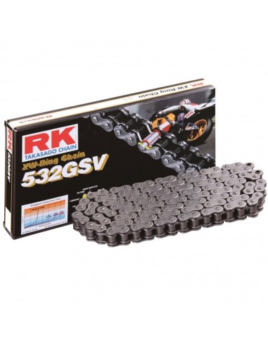 Cadena RK 532GSV con 126 eslabones negro