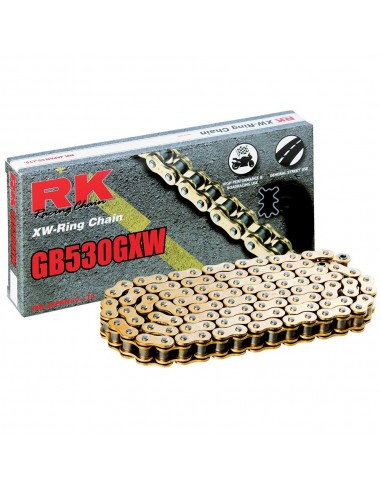 Cadena RK GB530GXW con 30 eslabones oro