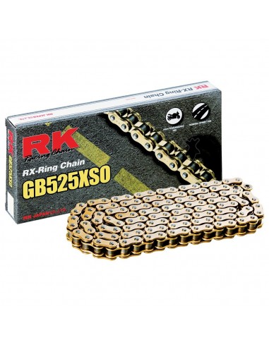 Cadena RK GB525XSO con 30 eslabones oro