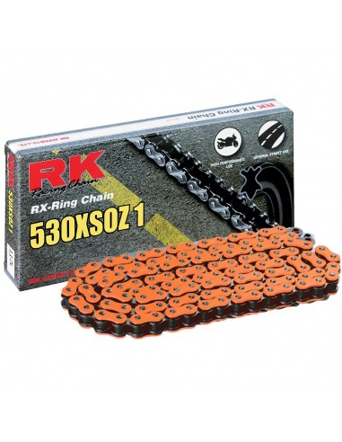 Cadena RK FO530XSOZ1 con 84 eslabones naranja