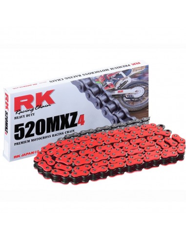 Cadena RK FR520MXZ4 con 84 eslabones rojo