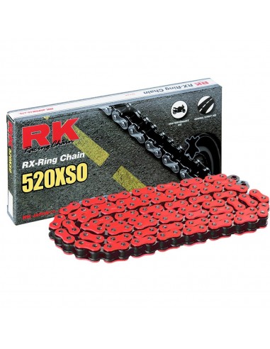 Cadena RK FR520XSO con 84 eslabones rojo