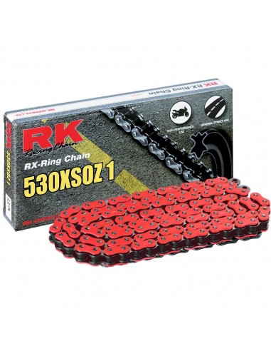 Cadena RK FR530XSOZ1 con 84 eslabones rojo
