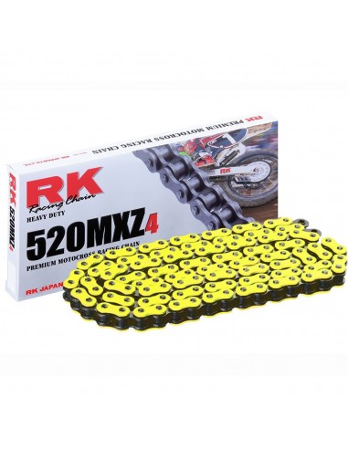 Cadena RK FY520MXZ4 con 126 eslabones amarillo
