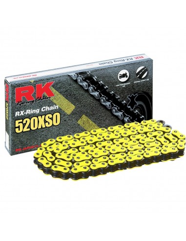 Cadena RK FY520XSO con 84 eslabones amarillo