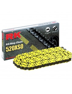 Cadena RK FY520XSO con 98 eslabones amarillo