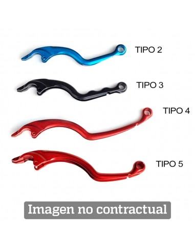 Maneta tipo 2 para embrague a cable. Color TITANIO. (CLE2T)