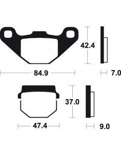 Pastillas de freno Tecnium MOA044 Sinterizadas ATV c/disco acero normal