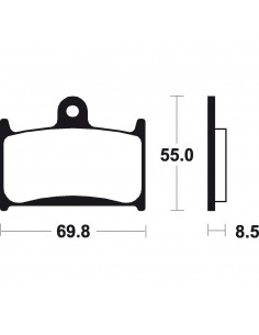 Pastillas de freno Tecnium sinterizadas delanteras alto rendimiento MFP124