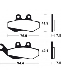 Pastillas de freno Tecnium Scooter orgánicas ME189