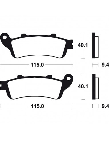 Pastillas de freno Tecnium MF222 Sinterizadas deportivas