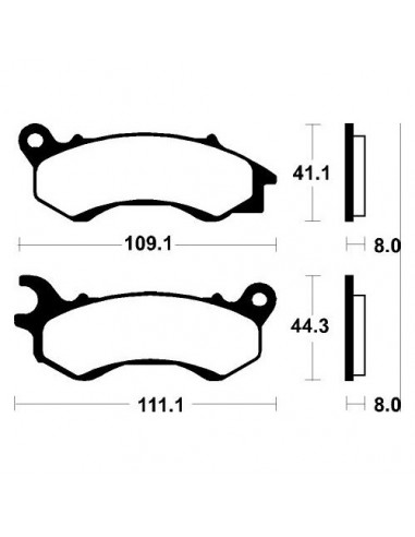 Pastillas de freno Tecnium MSS373 Sinterizadas