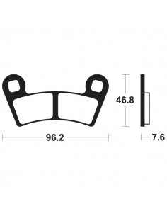 Pastillas de freno Tecnium MOA398 Sinterizadas ATV c/disco acero normal