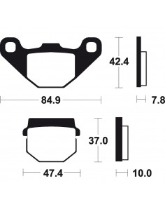 Pastillas de freno Tecnium Scooter orgánicas ME48