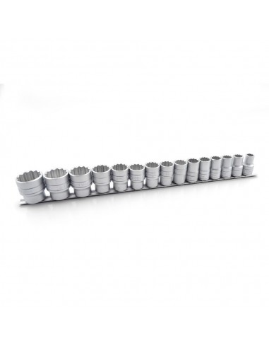 "JUEGO DE 15 VASOS BIHEXAGONALES 1/2" SERIE REGULAR M1215MM"